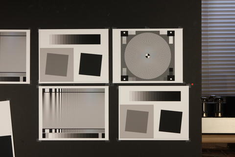 Complete image including slanted edges and log f-Contrast charts