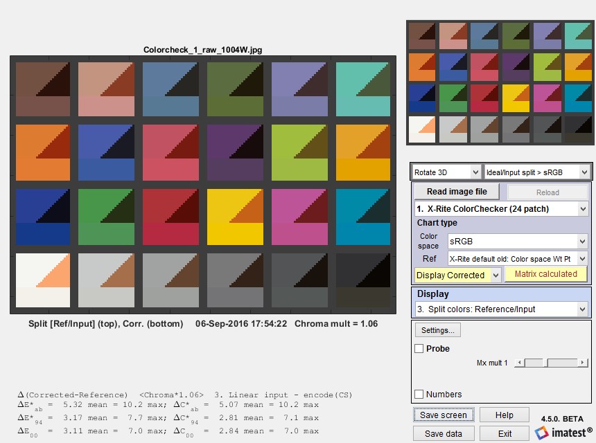 Color Correction Matrix Ccm Imatest