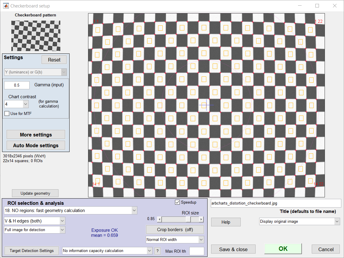 Arbitrary Charts Distortion Correction | Imatest